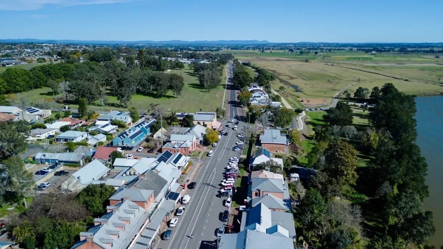 Aerial view of the Mayfield area